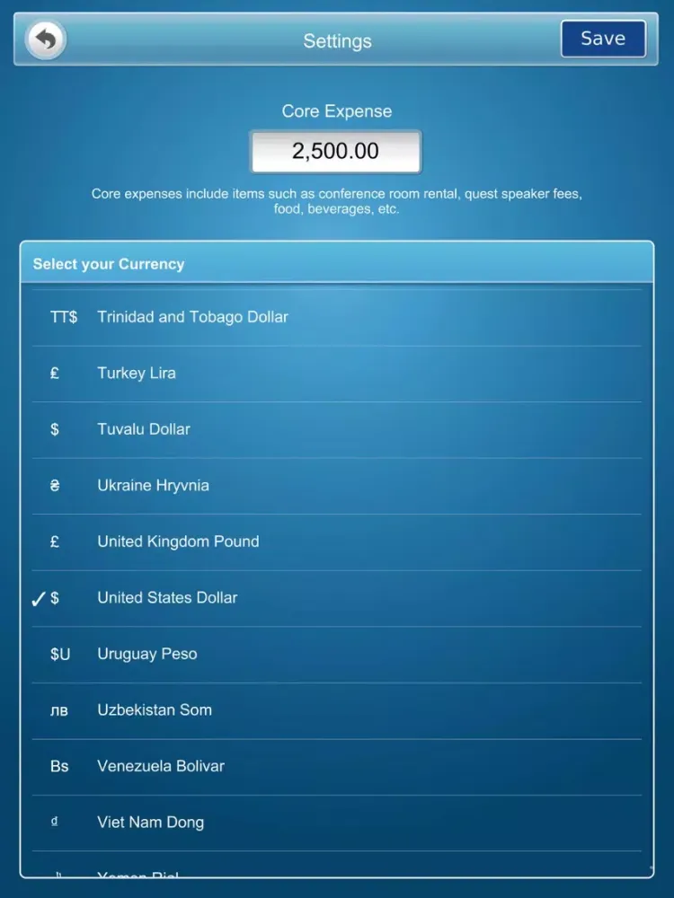 Capturas de pantalla de Meeting Calculator 2 iPad 