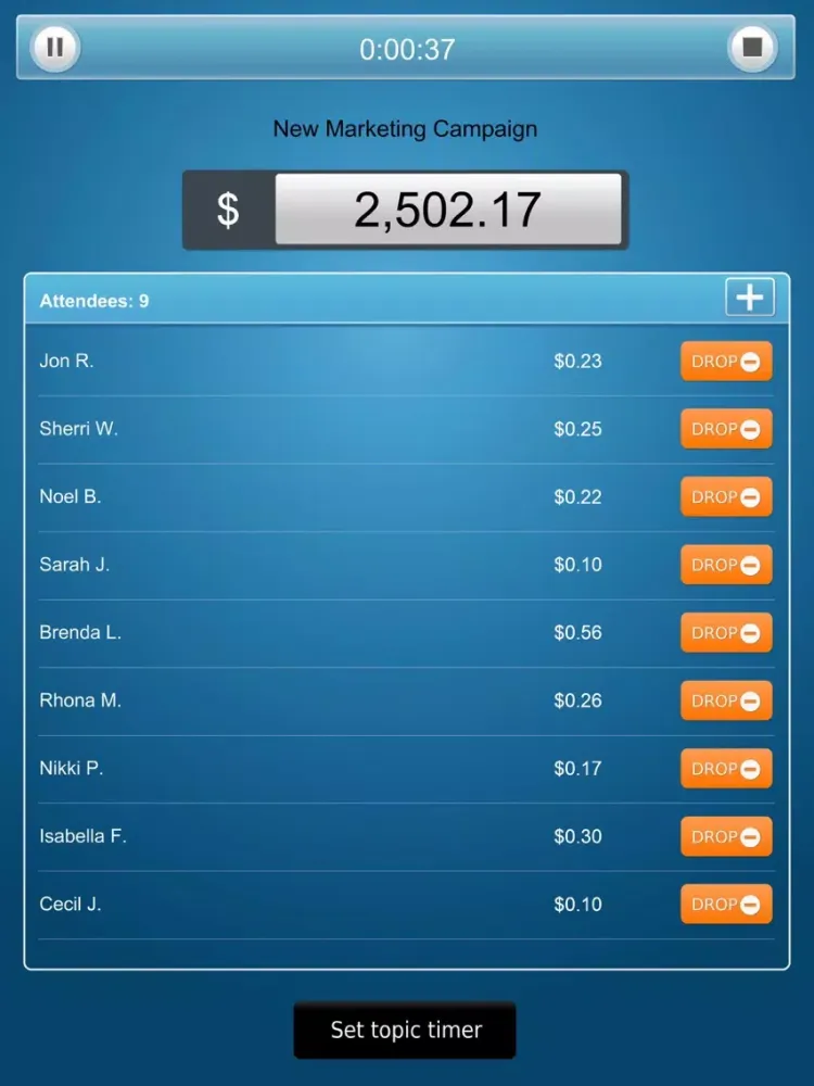 Capturas de pantalla de Meeting Calculator 2 iPad 