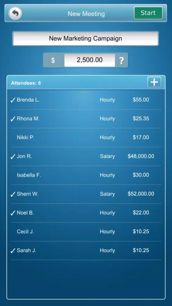 Capturas de pantalla de Meeting Calculator 2