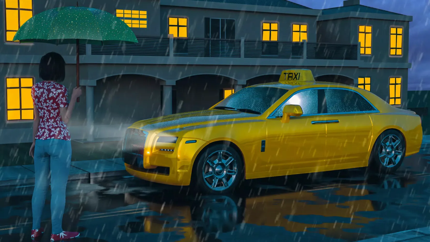 USA City Taxi Driver Mania Fun Ekran Görüntüleri