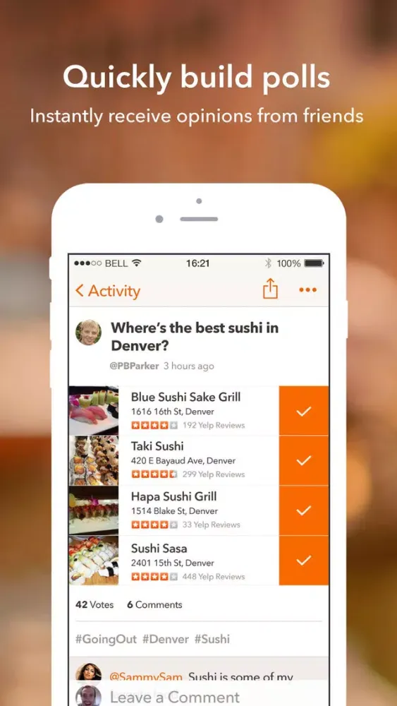 Screenshot di Three Cents – Create Polls, Get Opinions
