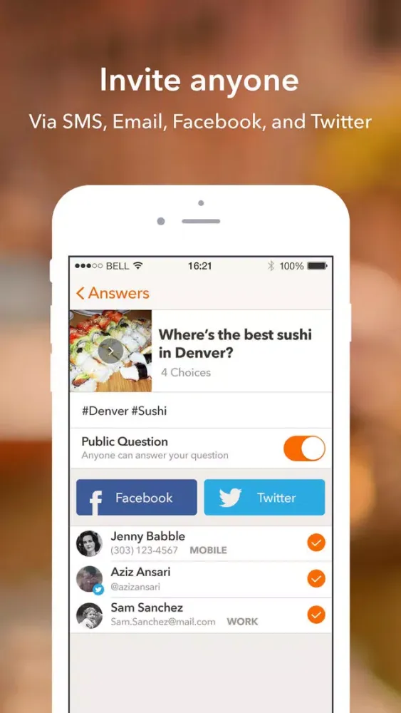Screenshot di Three Cents – Create Polls, Get Opinions
