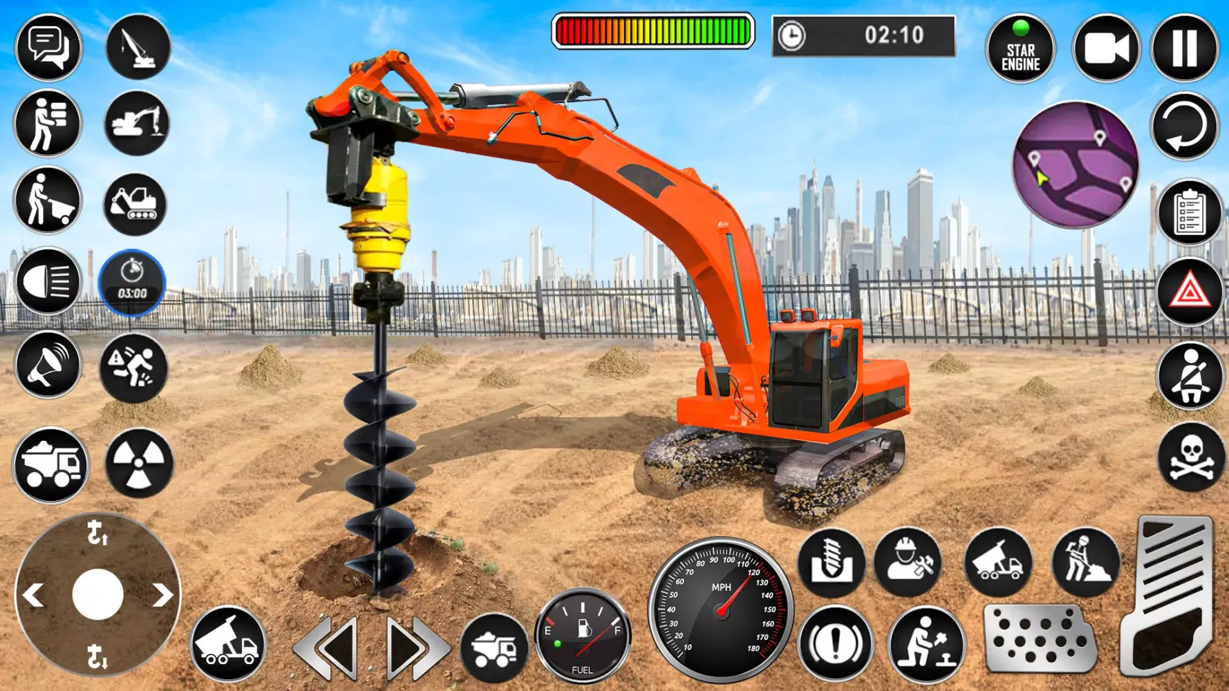 Heavy Drill Excavator Games Screenshots