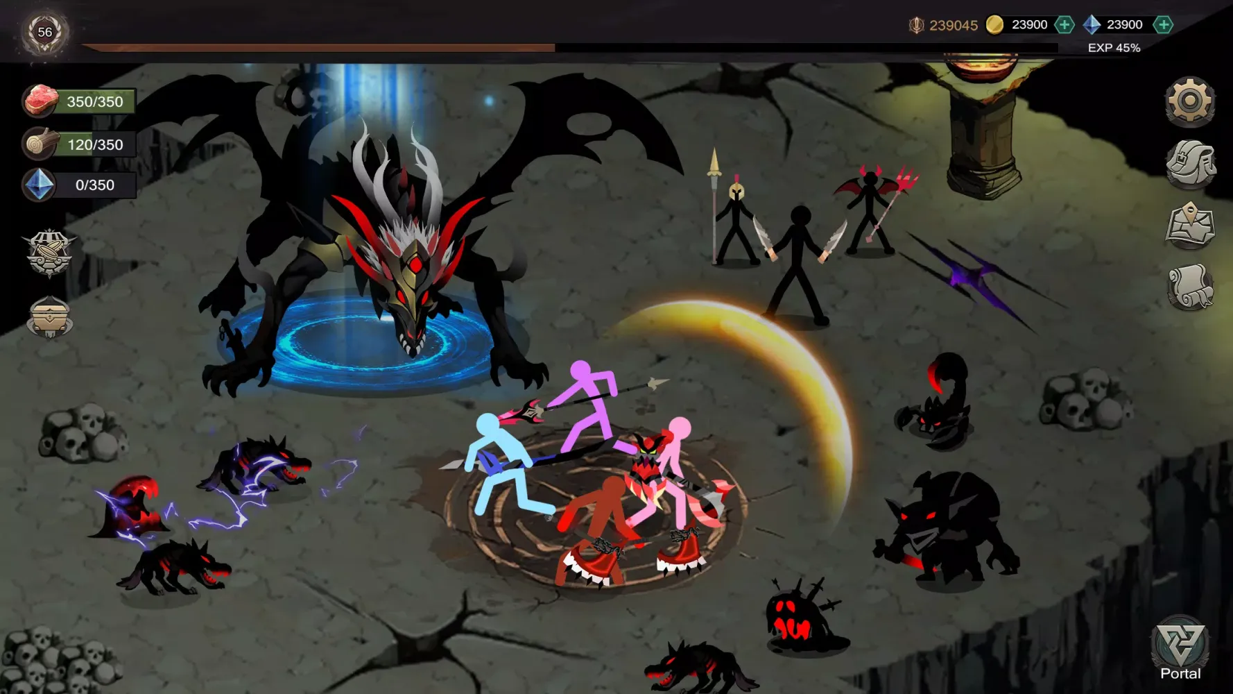Capturas de tela do Stickman Myth