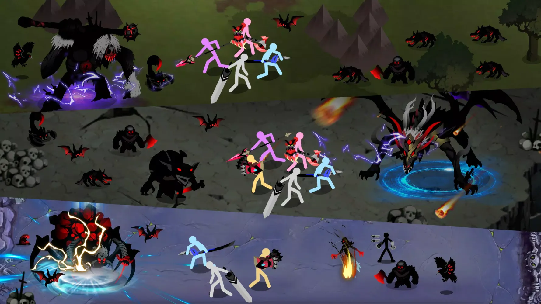 Capturas de tela do Stickman Myth