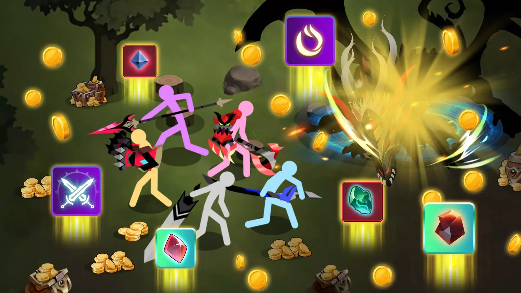 Capturas de tela do Stickman Myth