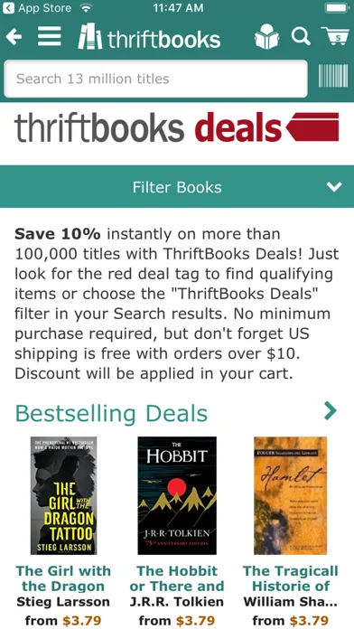 ThriftBooks: New & Used Books سکرین شاٹس