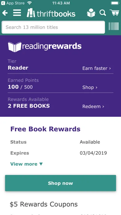 ThriftBooks: New & Used Books سکرین شاٹس