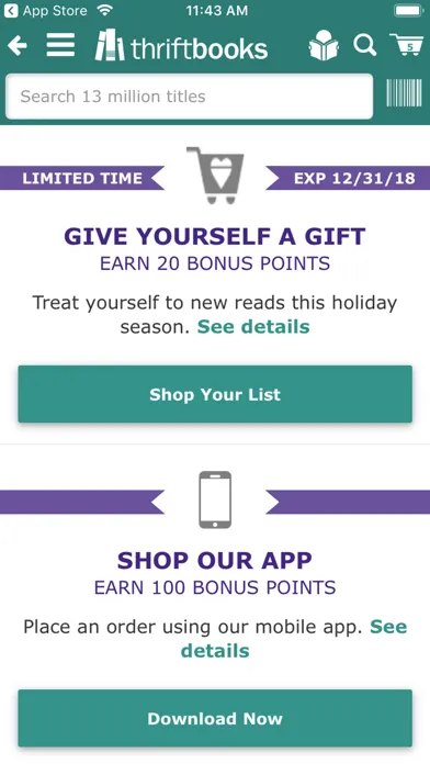 ThriftBooks: New & Used Books سکرین شاٹس