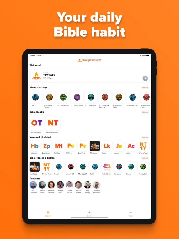 Capturas de pantalla de Through the Word iPad 