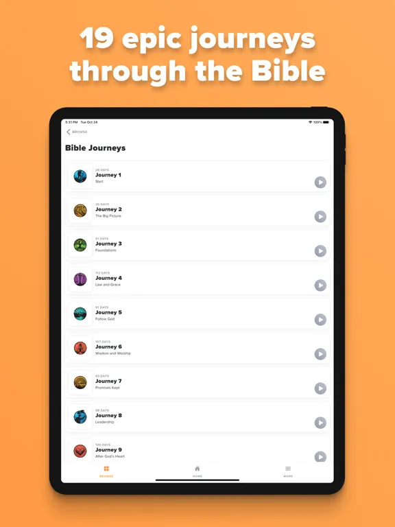 Capturas de pantalla de Through the Word iPad 