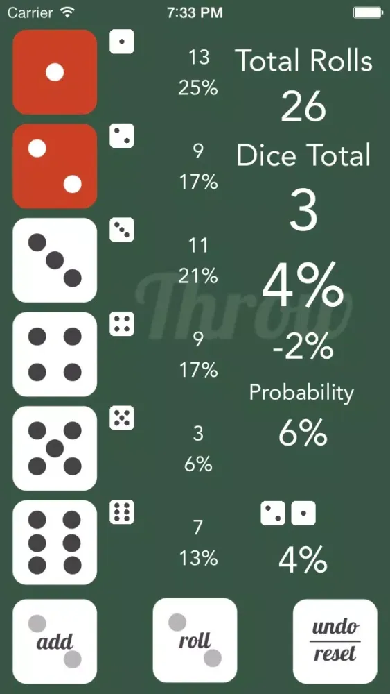 Captures d'écran de Throw Dice