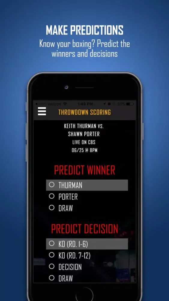 ภาพหน้าจอของ Throwdown Scoring