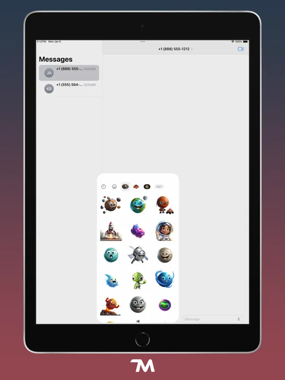 Space Faces Stickers iPad 应用截图