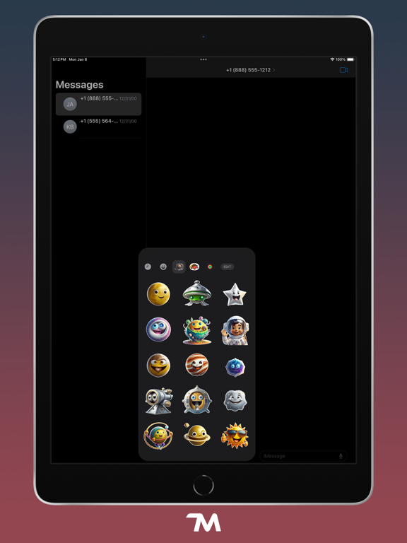 Space Faces Stickers iPad  스크린샷