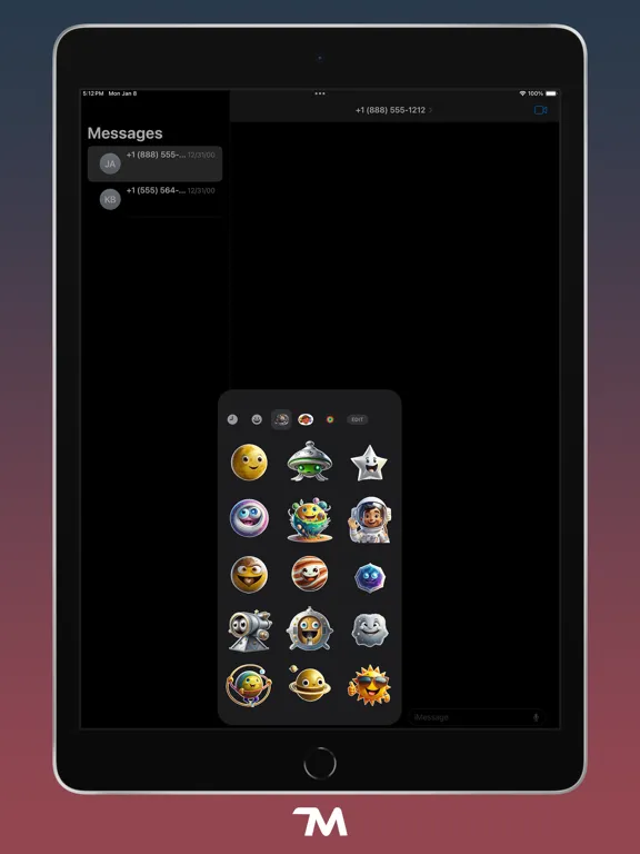 Space Faces Stickers iPad 应用截图