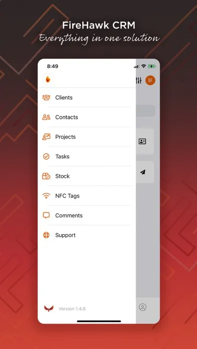 Screenshot di Firehawk CRM