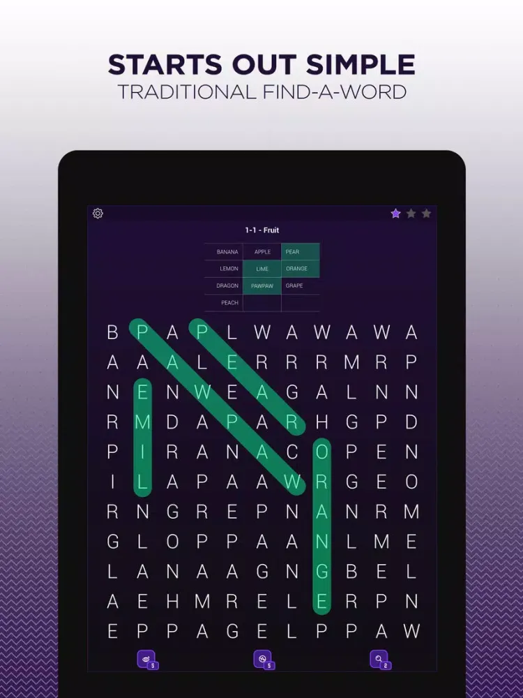 Wordly - Search and find words iPad  سکرین شاٹس
