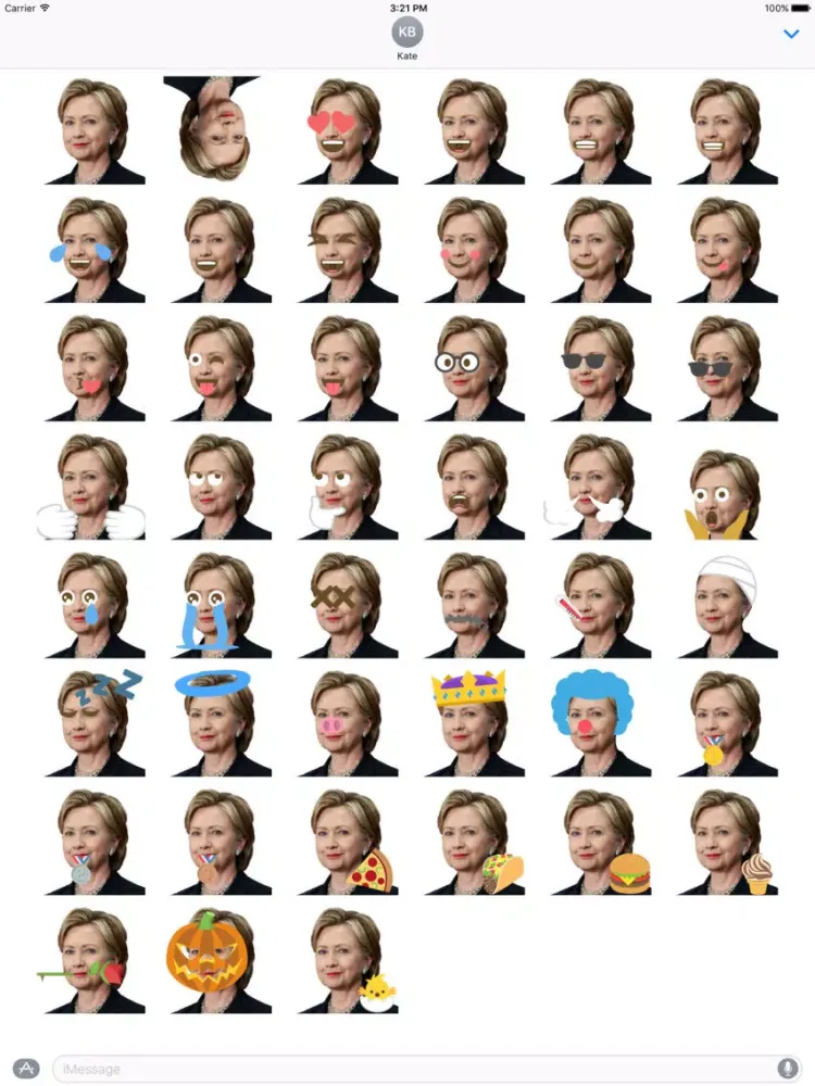Screenshot di Hillary Clinton Emoji Sticker Pack iPad 