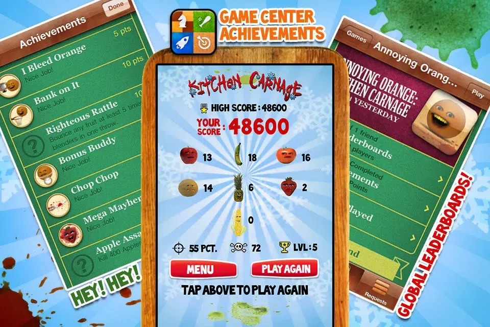 Zrzuty ekranu Annoying Orange: Kitchen Carnage Free