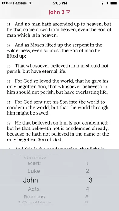 Tangkapan skrin King James Bible (Offline KJV)