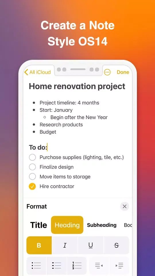تصاویر iNote iOS 14 - Notes for iPhone 12