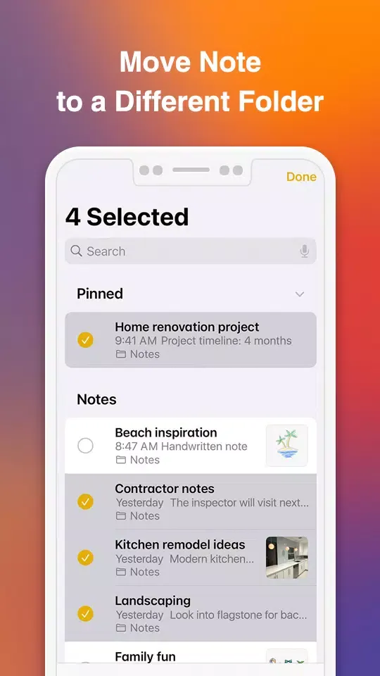 تصاویر iNote iOS 14 - Notes for iPhone 12