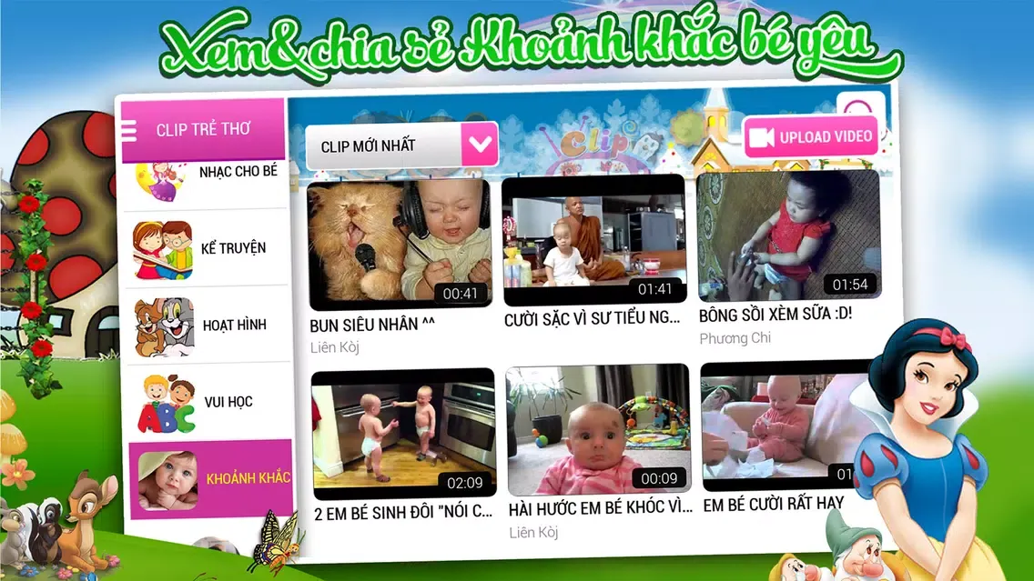 Zrzuty ekranu Clip Trẻ Thơ - Video kids, Phim hoạt hình, nhạc thiếu nhi.