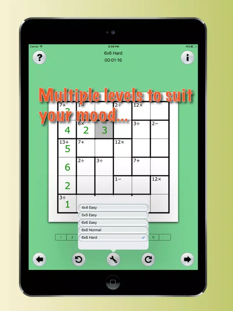 GE MathdokuLite iPad  Screenshots
