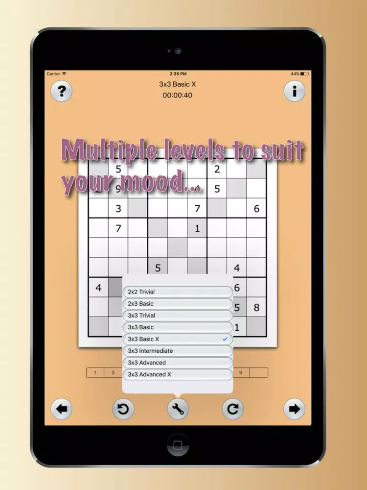Tangkapan layar GE SudokuLite iPad 