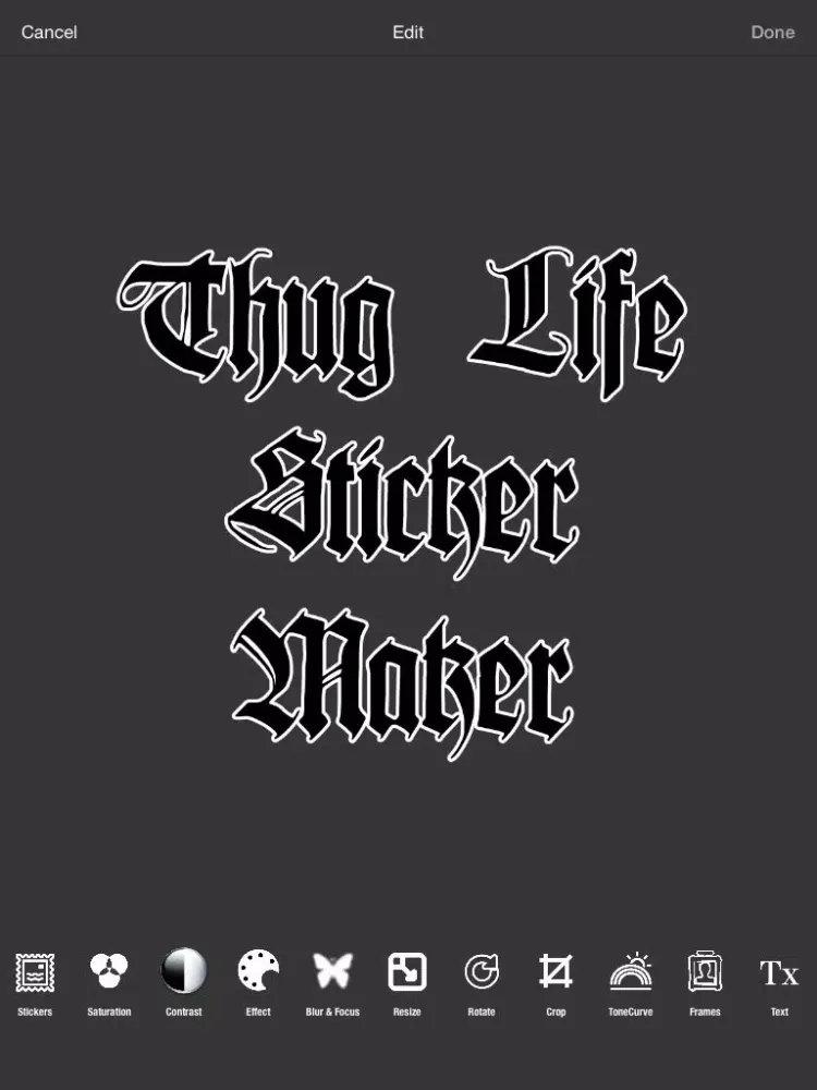 Thug Life Sticker Maker - Photo Editor - Photo Maker iPad  سکرین شاٹس