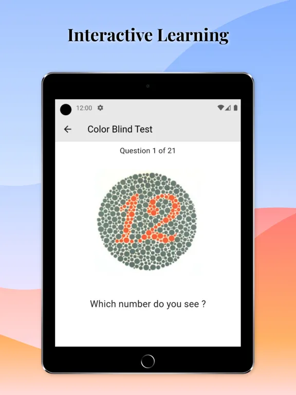 Color Blind Test (CBT) iPad  Screenshots