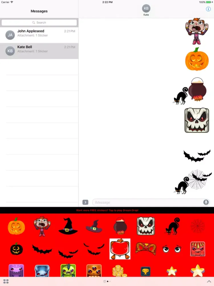 Tangkapan layar Halloween Stickers from Dream Drop iPad 