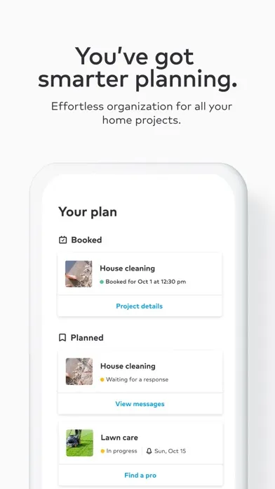 Capturas de tela do Thumbtack: Home Service Pros