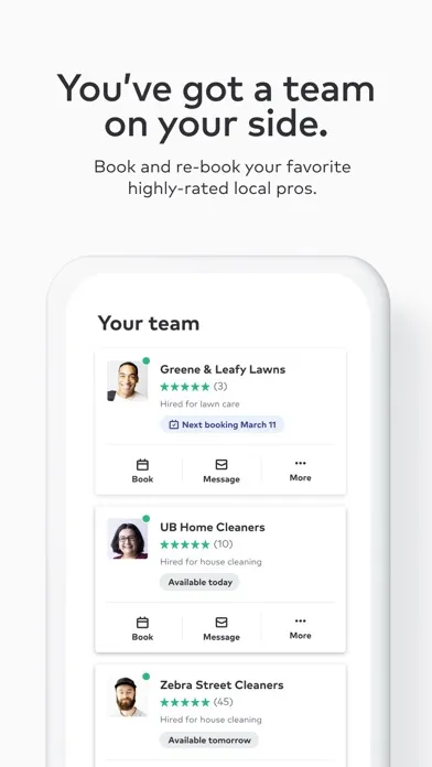 Capturas de tela do Thumbtack: Home Service Pros