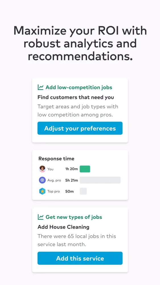 Thumbtack for Professionals Screenshots
