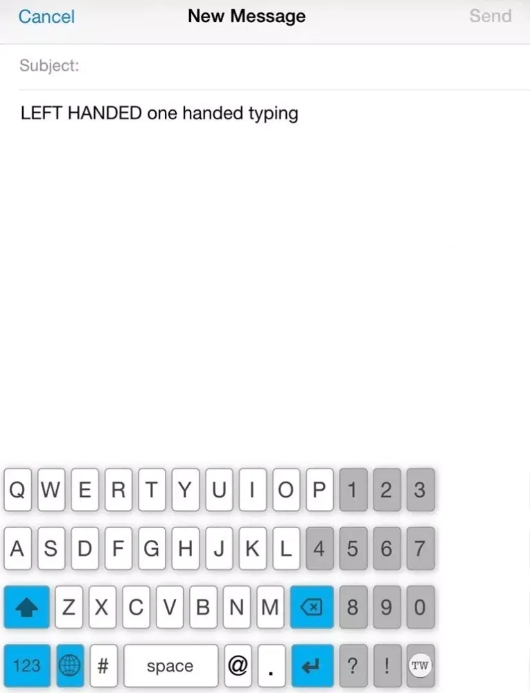 Capturas de tela do ThumbWriter One Handed Keyboard iPad 