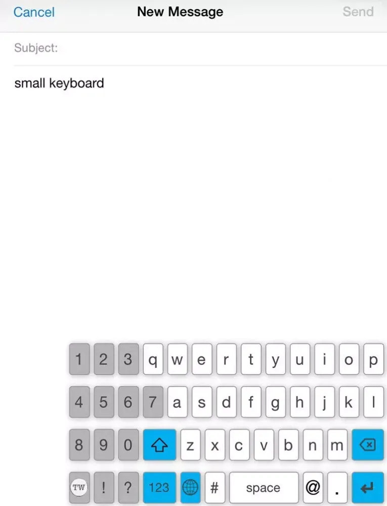 Capturas de tela do ThumbWriter One Handed Keyboard iPad 