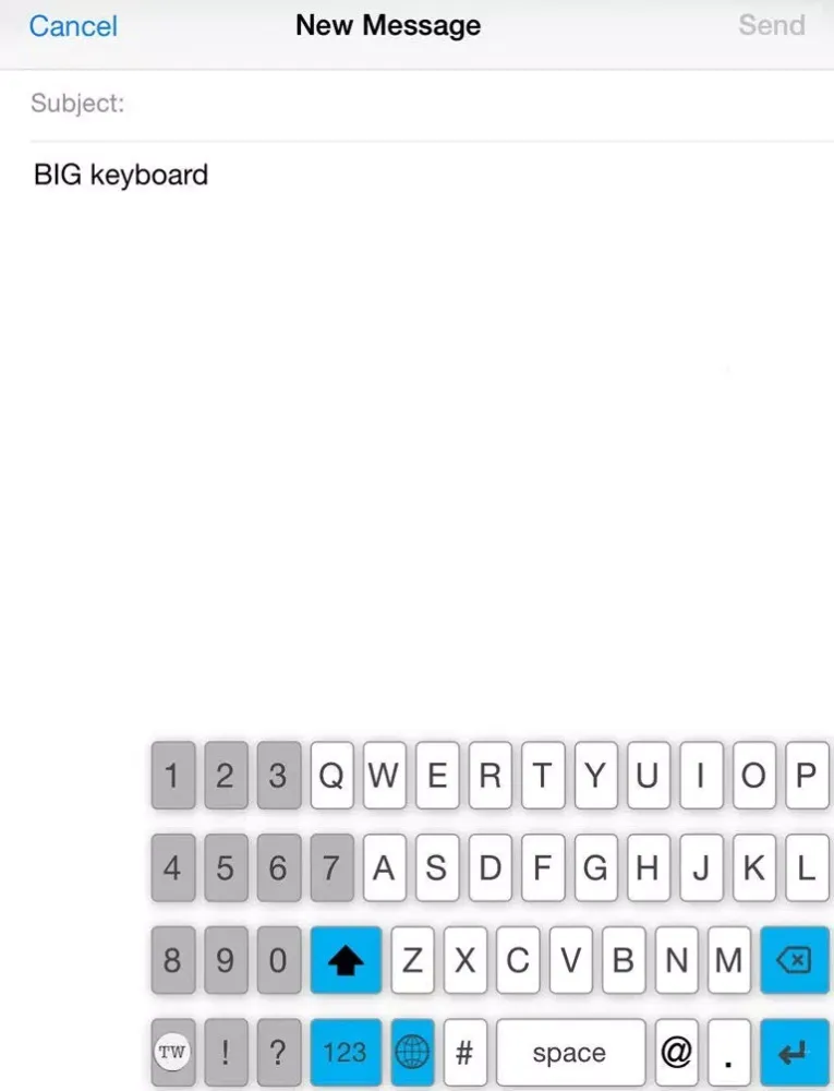 Capturas de tela do ThumbWriter One Handed Keyboard iPad 