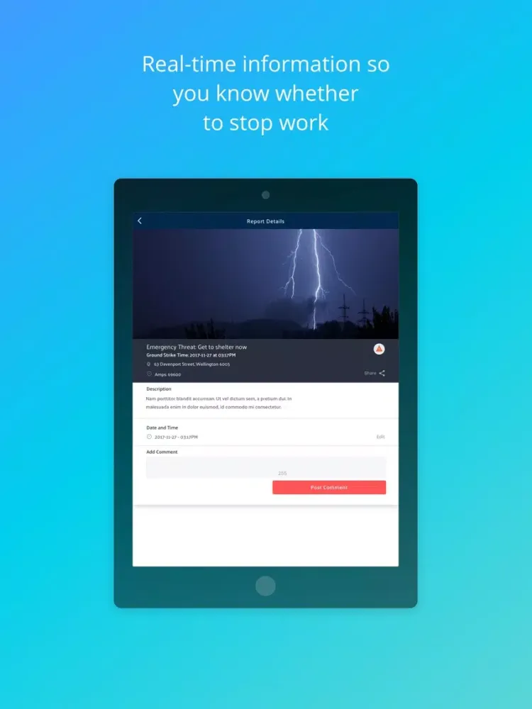 ภาพหน้าจอของ WeatherHalo iPad 