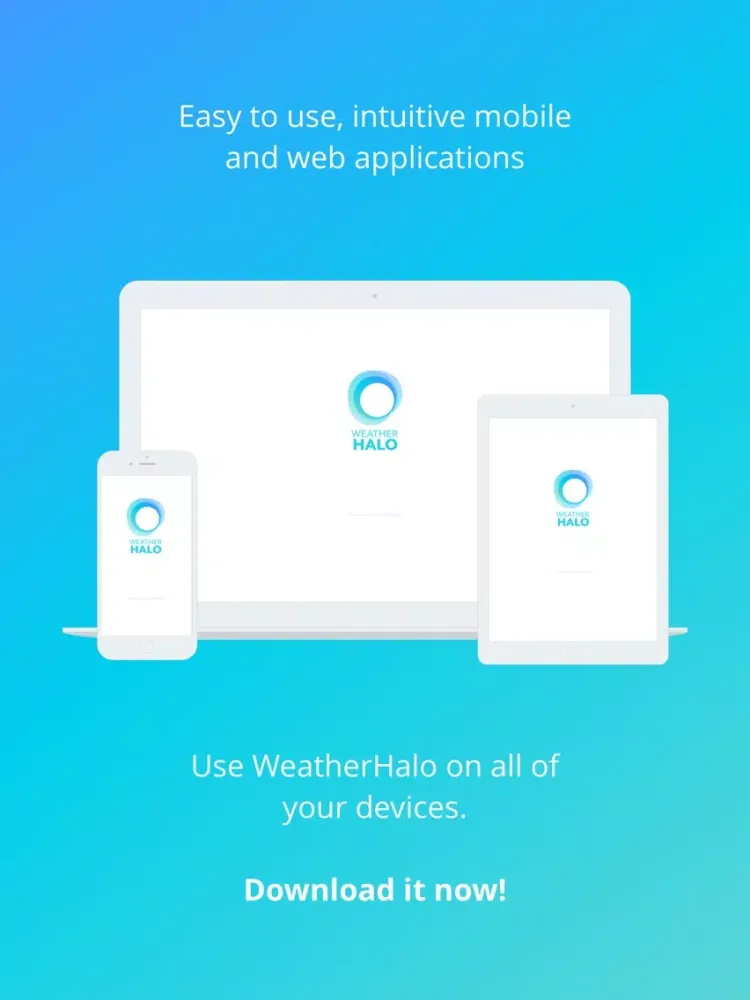 ภาพหน้าจอของ WeatherHalo iPad 