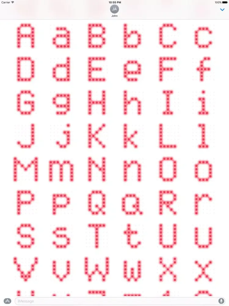 Capturas de pantalla de Next Stop: an LED-inspired font as a sticker pack iPad 