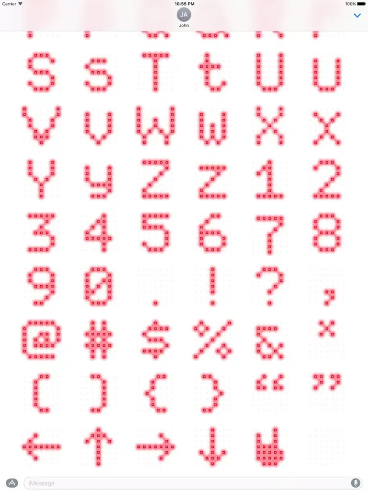 Capturas de pantalla de Next Stop: an LED-inspired font as a sticker pack iPad 