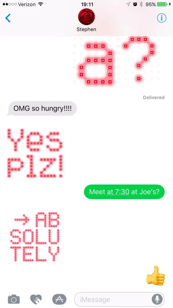 Capturas de pantalla de Next Stop: an LED-inspired font as a sticker pack