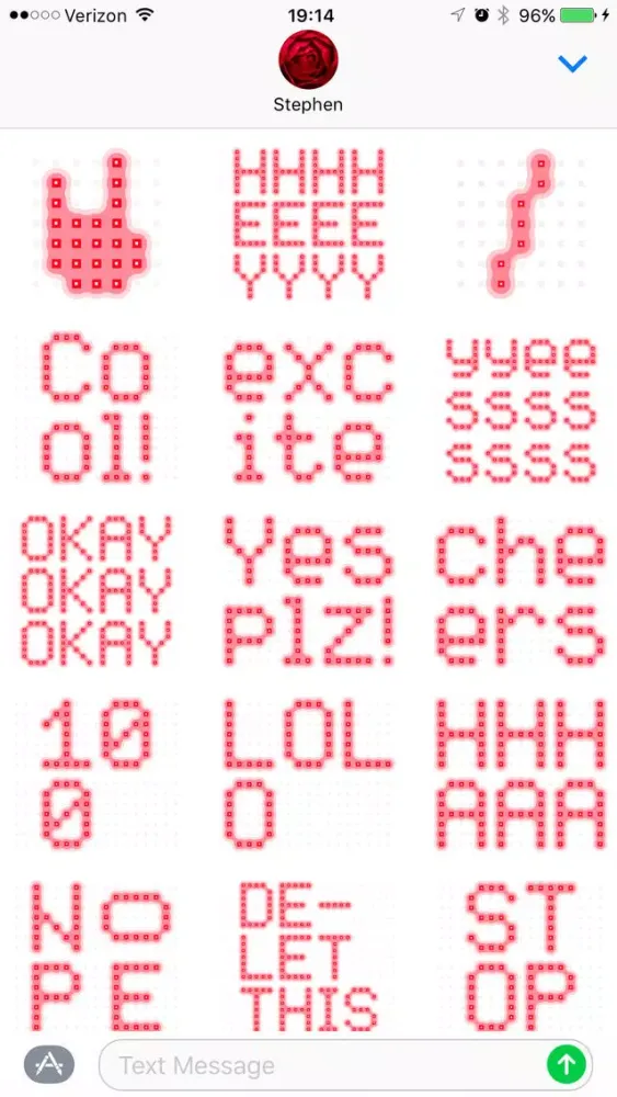 Capturas de pantalla de Next Stop: an LED-inspired font as a sticker pack