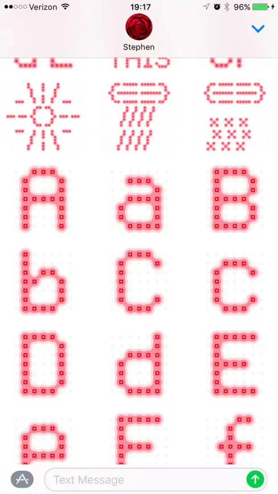 Capturas de pantalla de Next Stop: an LED-inspired font as a sticker pack