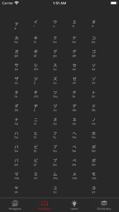 Capturas de tela do Most Common Japanese Words