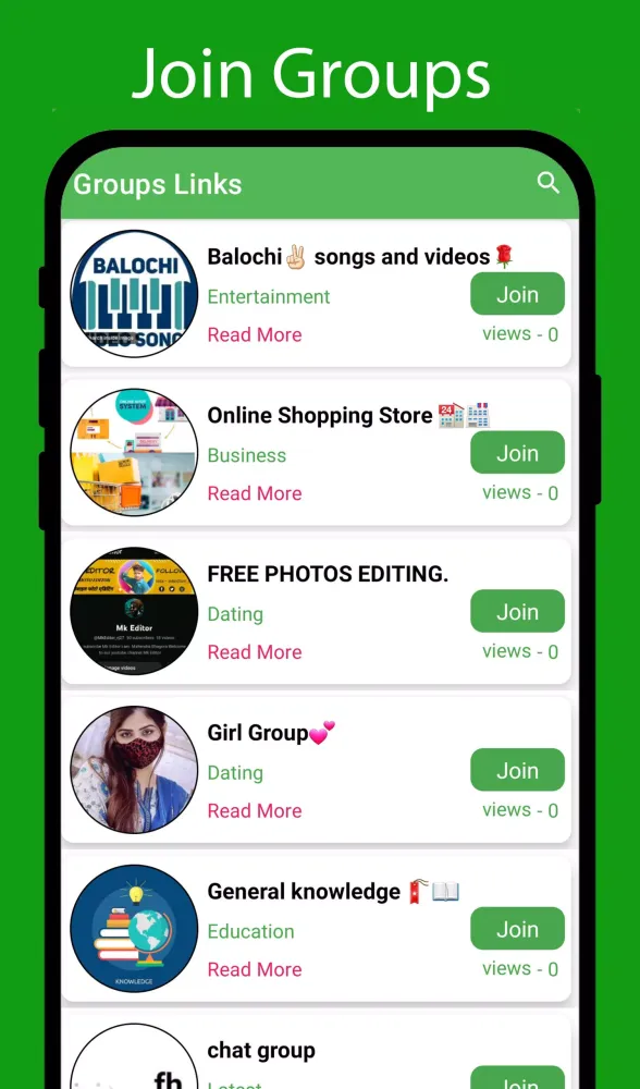 Social Groups Links Add Groups Screenshots
