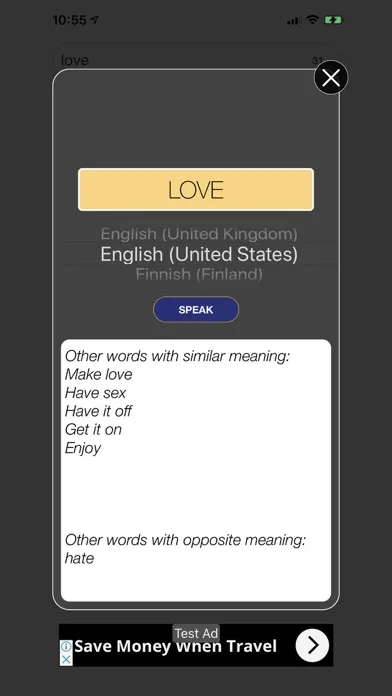 Ảnh chụp màn hình của English Words - Pronunciation