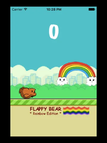 Flappy Bear - Rainbow Edition iPad  스크린샷